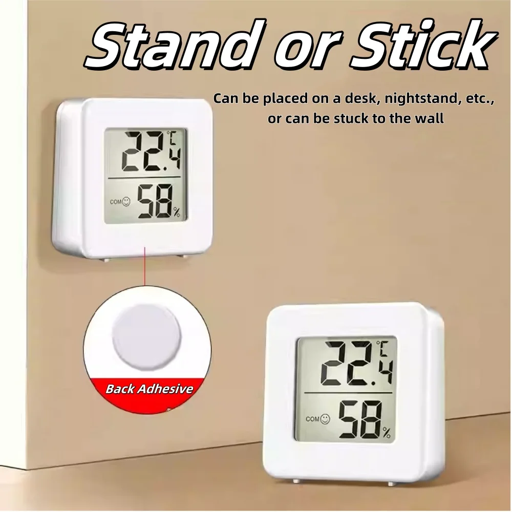 Indoor LCD Digital Thermometer Hygrometer, Electronic Temperature & Humidity Meter with Sensor for Home Weather Station