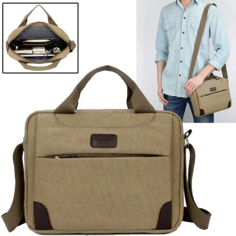 Men's Canvas Shoulder Bag Travel Messenger Bags Outdoor Hiking Clingbing Handbags Large Sports Schoolbag Casual Weekend Satchel