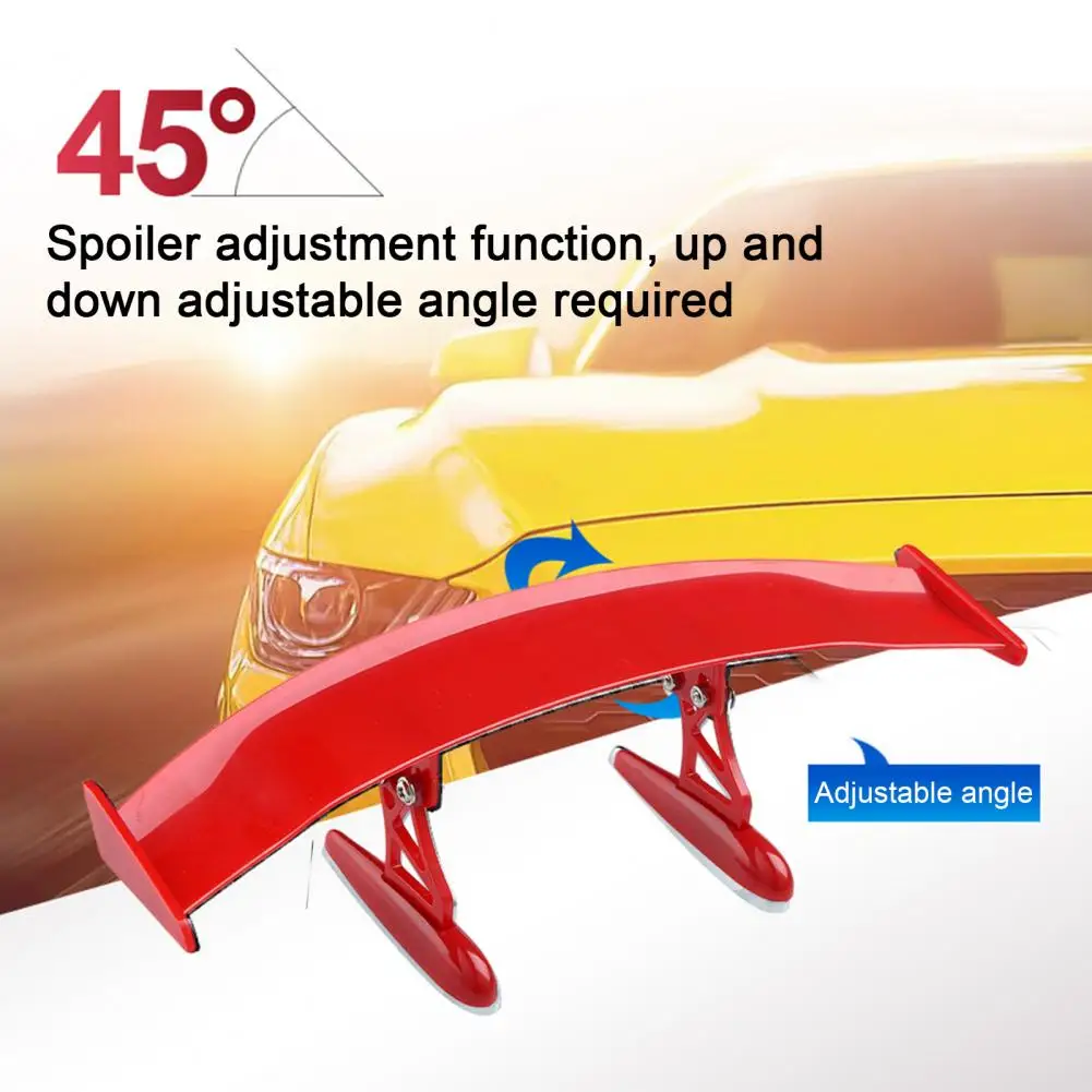 

Durable Rear Wing Spoiler Easy to Install 45 Degree Adjustment Aerodynamics Mini Rear Wing Spoiler Vehicle Supplies