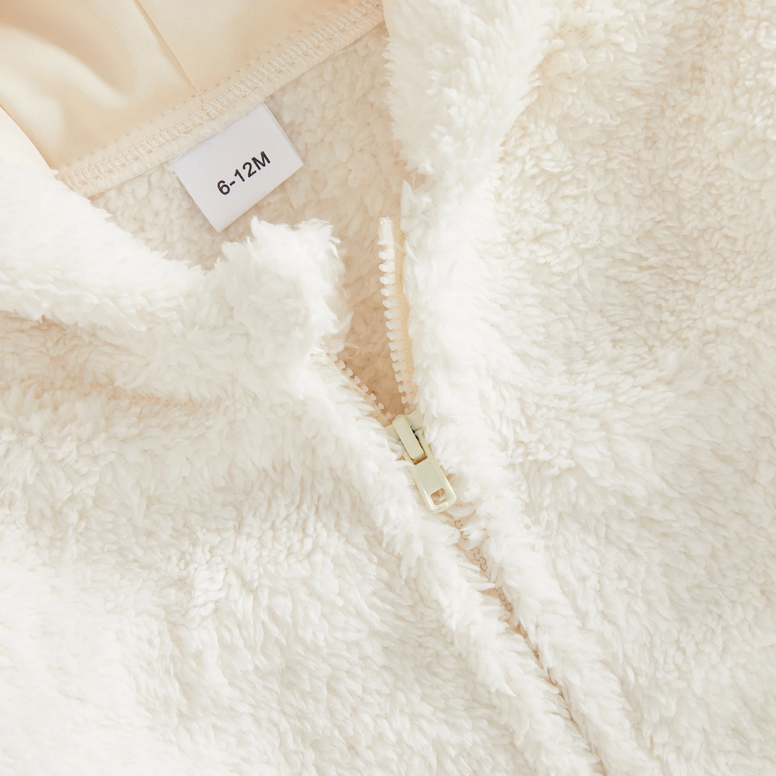 0-4Y Baby Girl Fuzzy Plush Jacket Coats with Ears Hood Zip-up Warm Coats Fall Winter Warm Outerwear