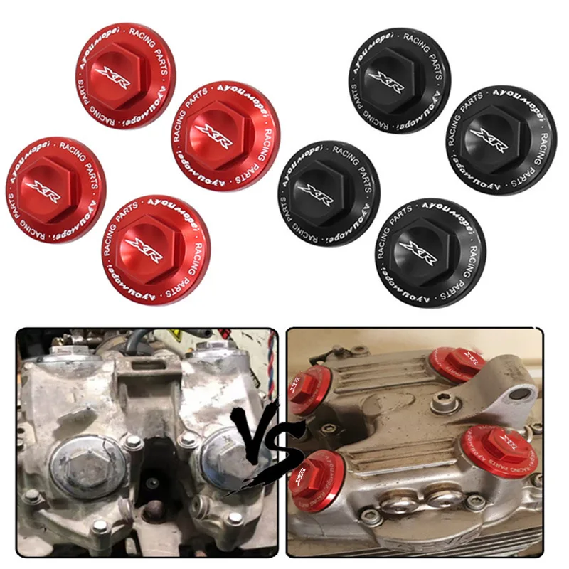 Para HONDA XR250 XR400 XR200R XR 250 XR 400 200R Tapa del depósito de líquido de freno trasero y embrague, y Tapa de la válvula de aceite del motor