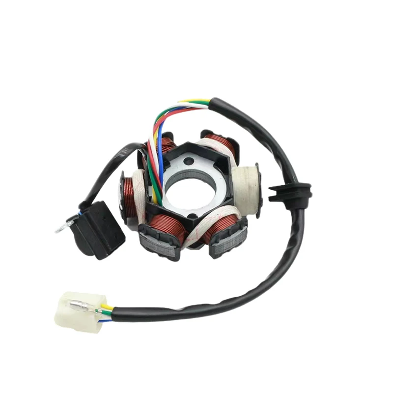 Motorcycle C110 6 Pole Motor System Accessories Acignition Magneto Coil for Gy6 125cc 150cc Replacement Scooter Atv Go Kart