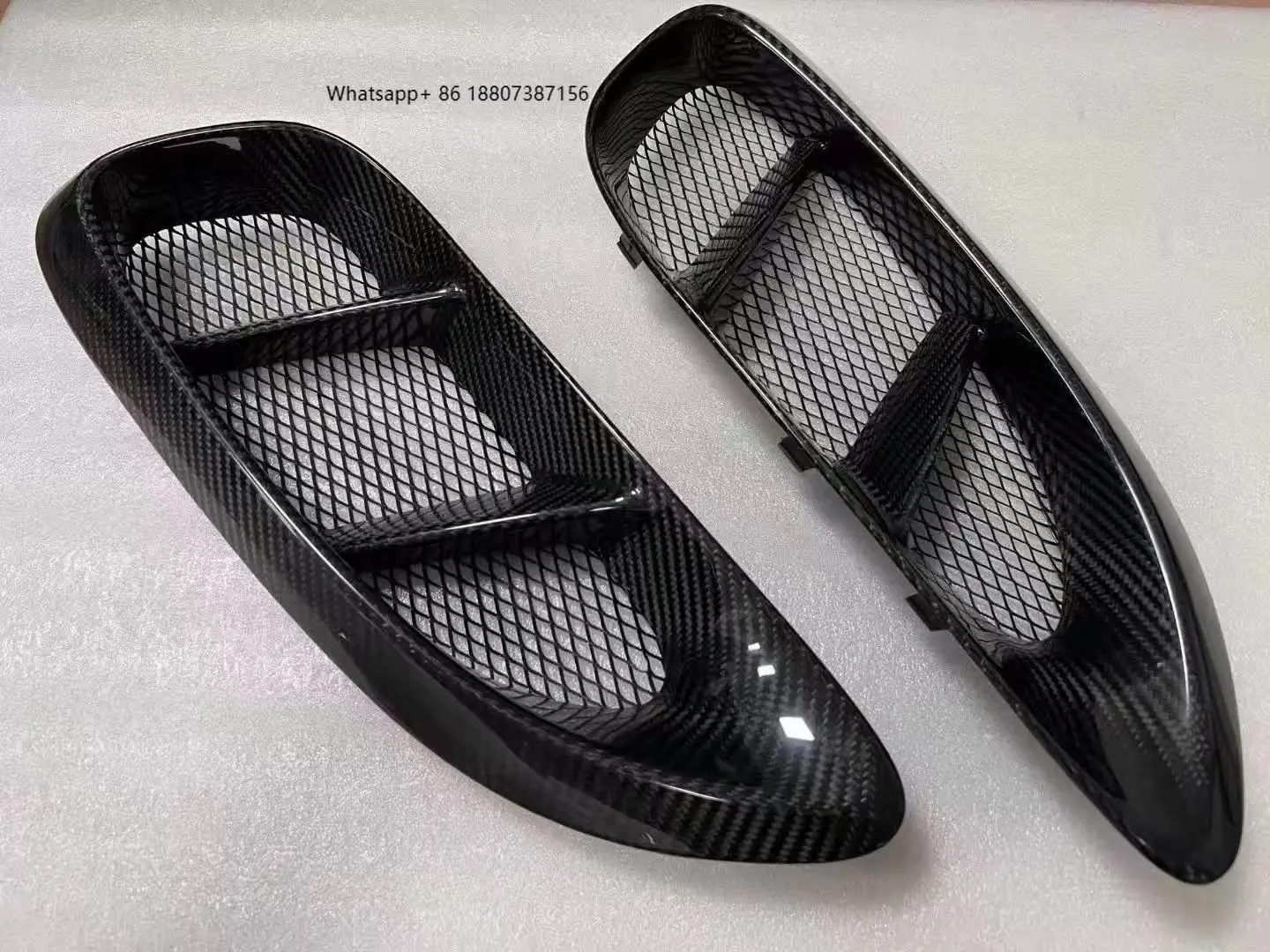 

For for 718 982 981 Cayman Boxster New Carbon Fiber Spoiler Grille Ventilation Duct Side Bolt-On Universal Fitment Yaochi
