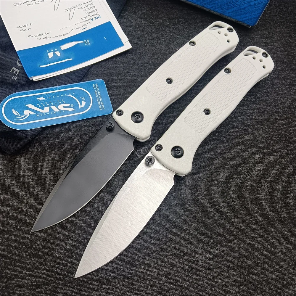 

White Mini Bugout 533 BM Knife S30V Drop Point Blade Self Defense Outdoor Everyday Carry Hunting Tactical Multi Tools for Men