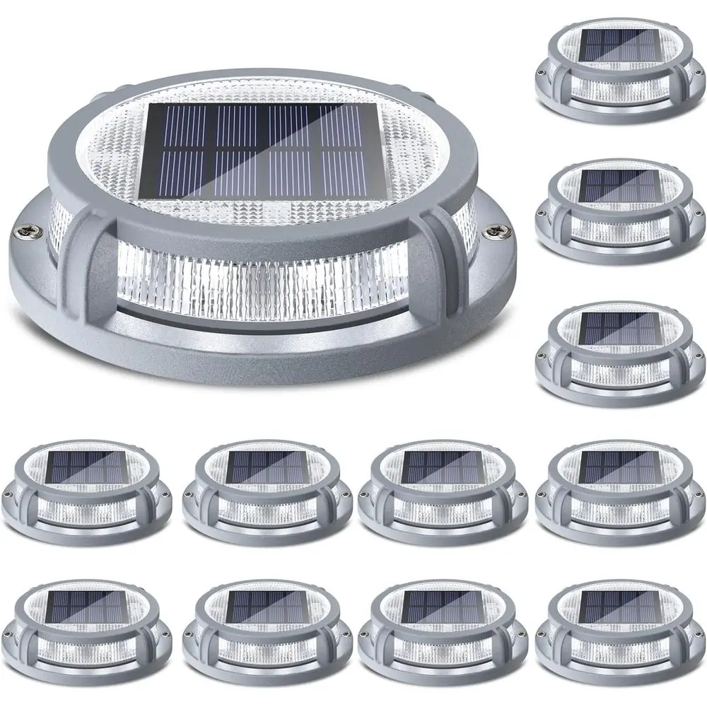 

Outdoor Deck Lights, 2-in-1 16 LED Dock Light Set, Waterproof for Driveway Markers, Pathway, Walkway, Stair, Garden, Road, Yard