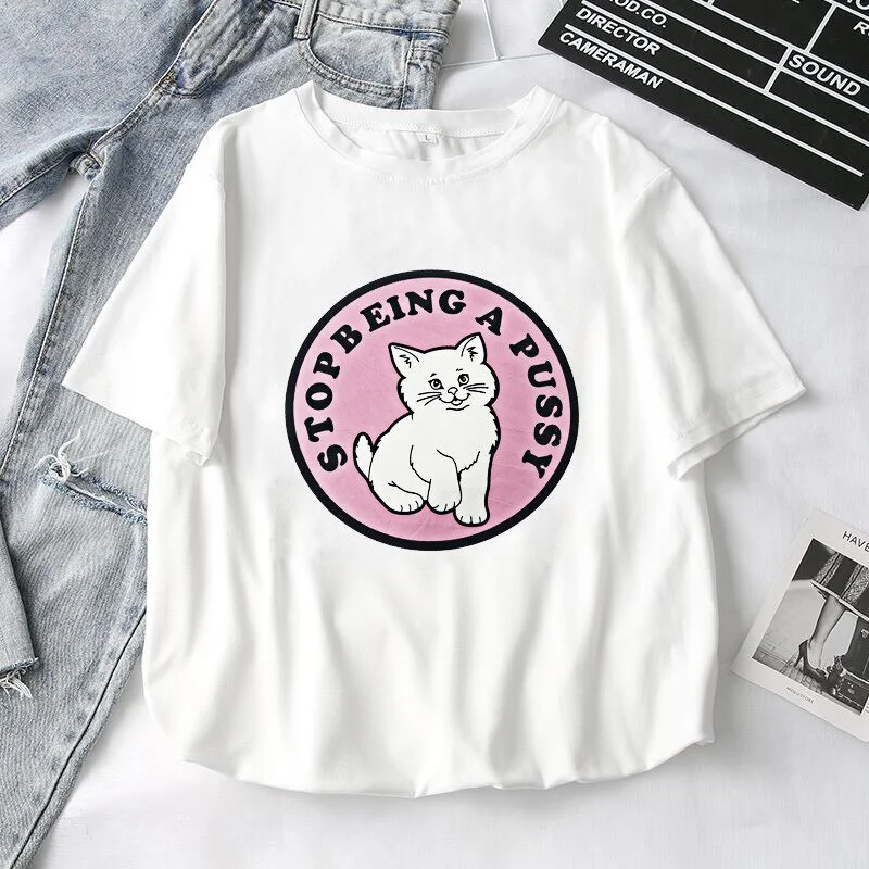 Śmieszne Kawaii Cartoon grafika drukowana t-shirty dla kobiet moda letnia Streetwear Casual okrągły dekolt z krótkim rękawem Unisex