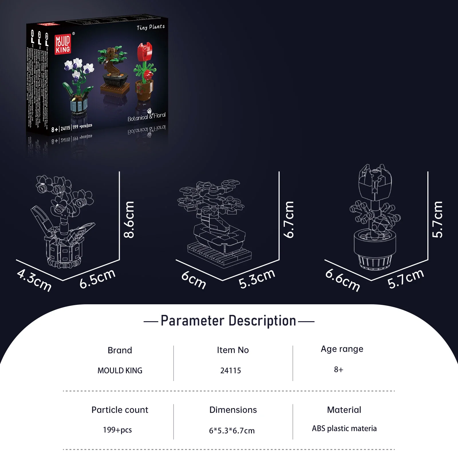 Mould King Tiny Plants Simulation Potted Plants Building Blocks Flowers Bouquet Kid Assembly Handemade Toy Home Decor Girls Gift