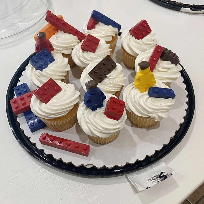 Block Silikonform Gebäude Ziegel Roboter Schokolade Gelee Eiswürfel Tablett Kuchen Dekoration Cupcake Topper Kinder Geburtstag Party Auto – Detail 10