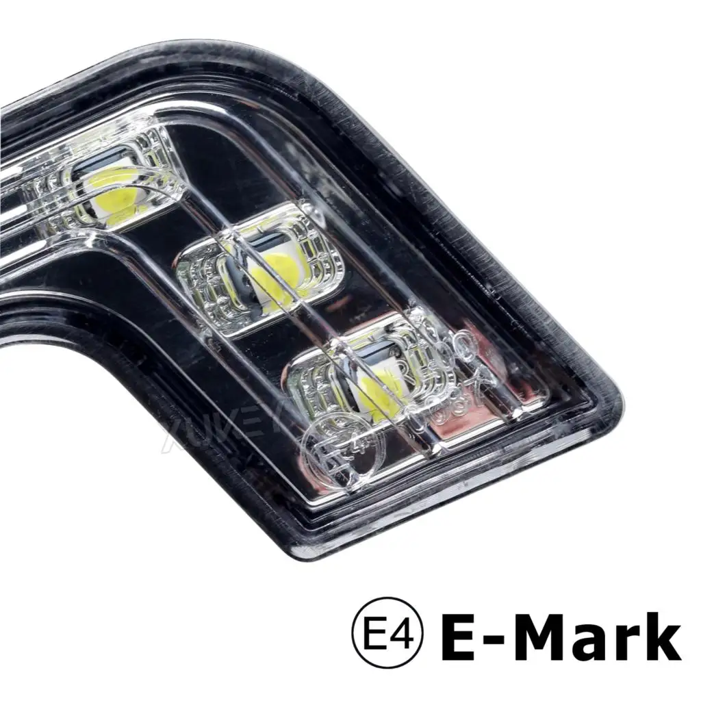 Pair Universal Car 8 LED DRL Fog Driving Daylight Daytime Running Light Front Bumper Fog Head Driving Lamp White Bright Bar E4