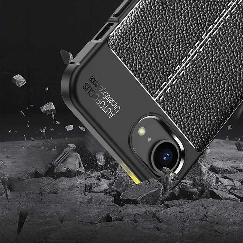 

Чехол для iPhone 16e iPhone 16e iPhone16E Capas Противоударный задний бампер для телефона Защитный мягкий кожаный чехол из ТПУ для iPhone 16e