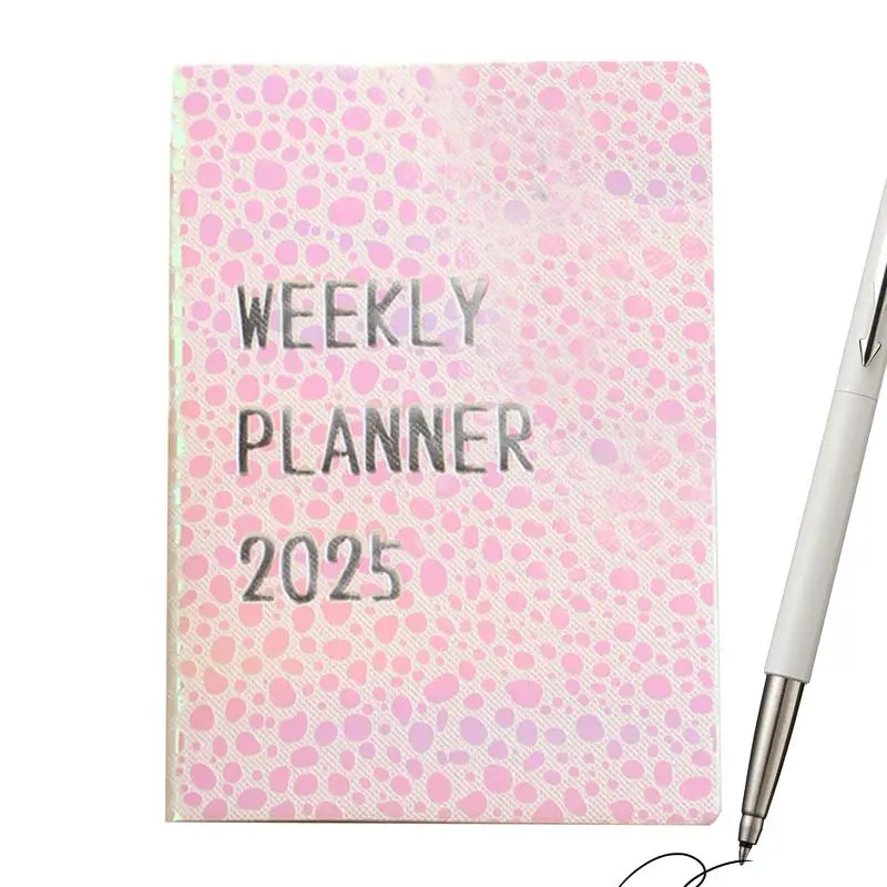 Weekly And Monthly Planner Small A7 2025 Agenda Plan Book Pocket Daily Planner Weekly/Monthly Planning Calendar Day Designer