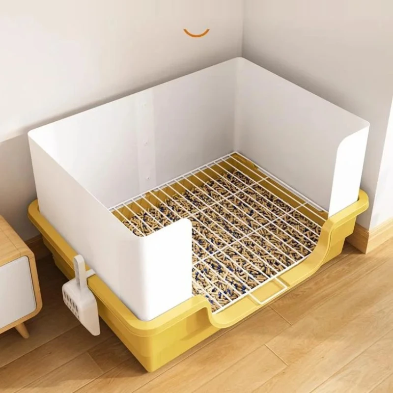 ‌ Almohadilla para inodoro para perros pequeños, bandeja antideslizante para orina para caniche Bichon Frise, caja de arena portátil con rejilla, orinal interior fácil de limpiar