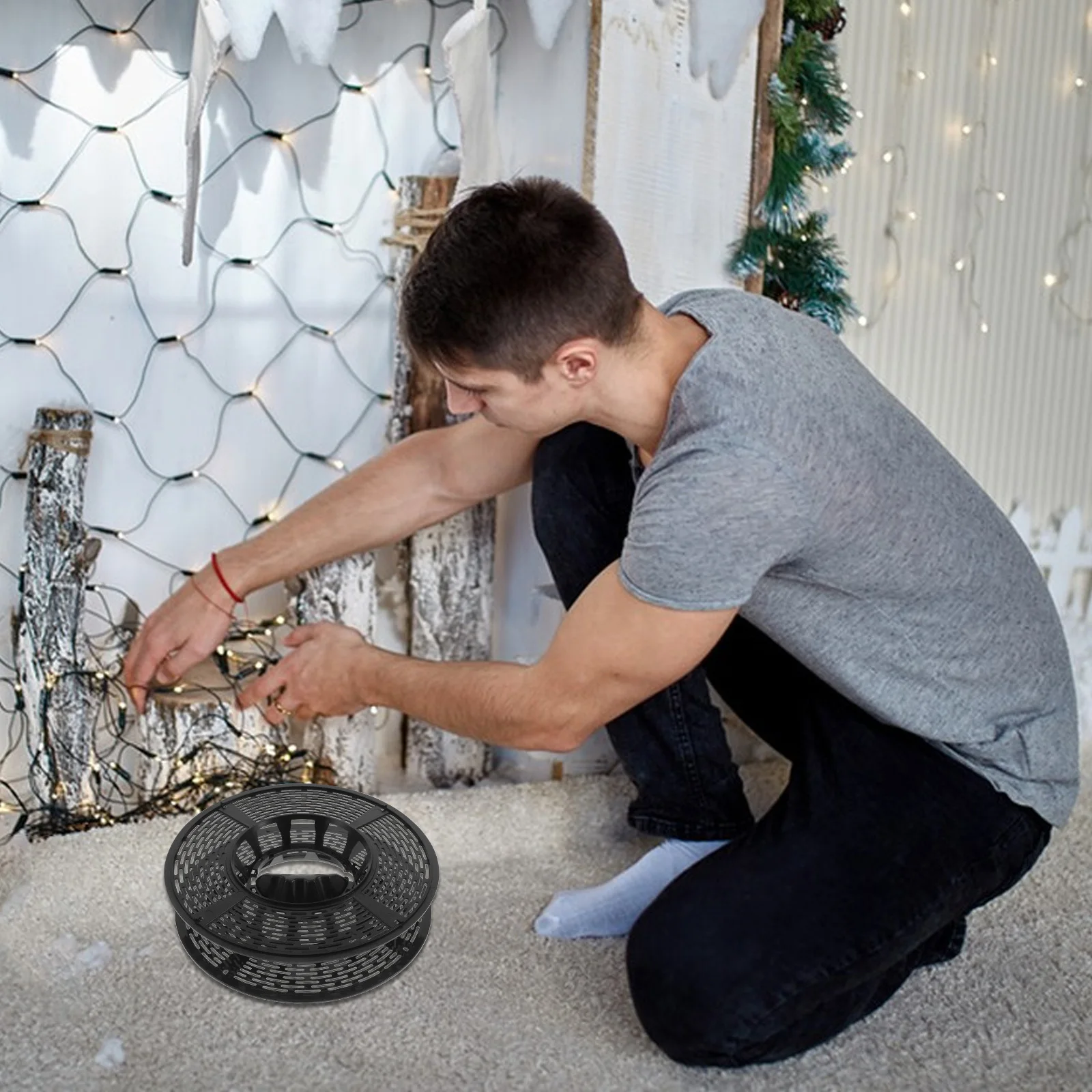 

Christmas Lights Storage Reel Heavy Duty Cord Winder Organizer For String Lights Extension Cords Holiday Decorations Portable