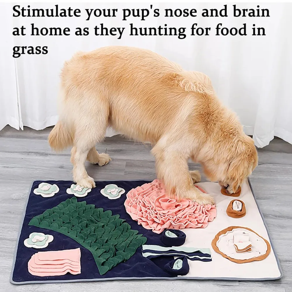 Snuffle Mat for Dogs Interactive Feed Game with Non Slip Bottom Pad Dog Treats Feeding Mat Encourages Natural Foraging Skills