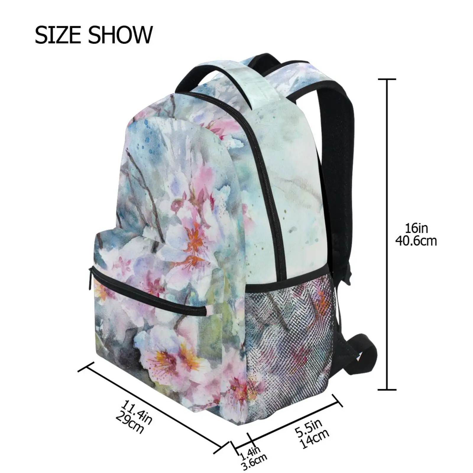 New Schoolbag Women Large Capacity Flower Printing with floral Backpack for Children, Girls School Backpack, Teenagers Backpack