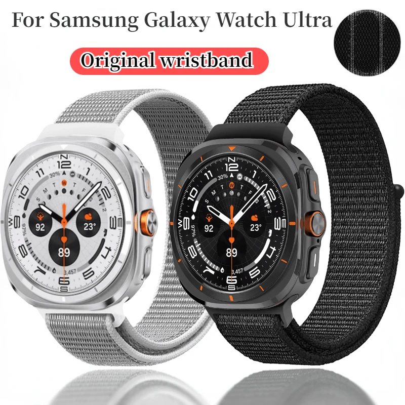 Nylon Loop Bracelet for Samsung Galaxy Watch Ultra band 47mm Comfortable Breathable Wristband for Galaxy Watch 7Ultra 47MM Strap