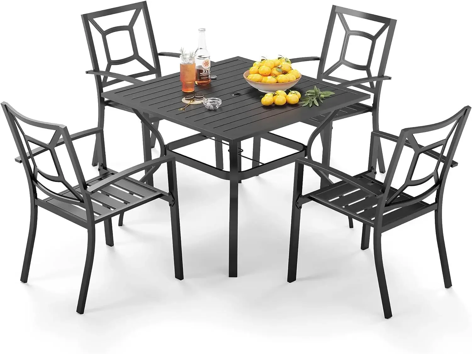 5 Piece Outdoor Patio Dining Set for 4, 37