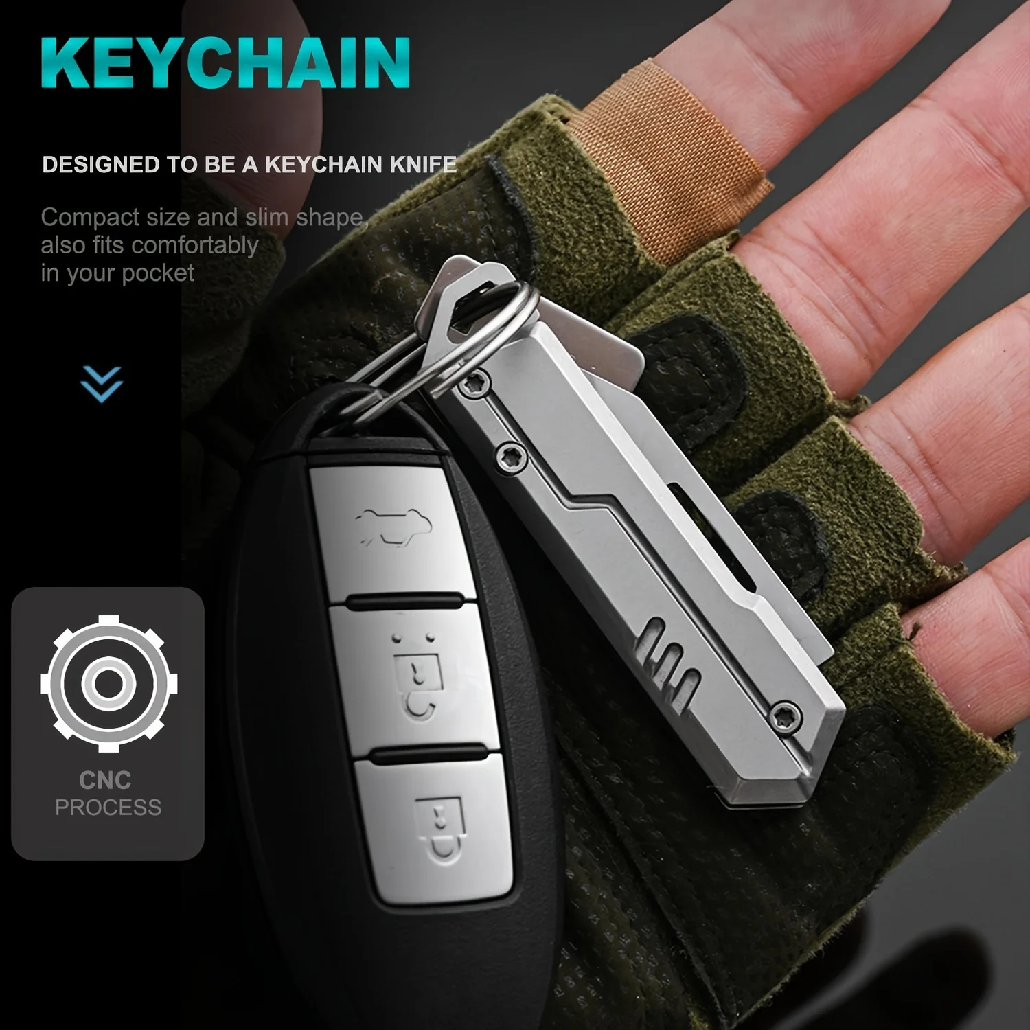 

1Pc Multi-Function Keychain Mini Pocket Knife - Perfect for EDC & Emergency Cutting, Decorative, Gift-Ready, Ideal Present