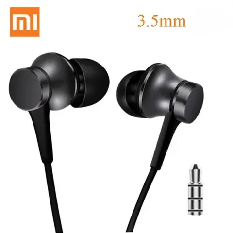Original Xiaomi Piston Hörlurar Bas Trådbundna 3.5MM In-ear Sport Hörlurar med Mikrofon Headset för Telefon Xiaomi Samsung Huawei 10 best sales Xiaomi-kolv - №1