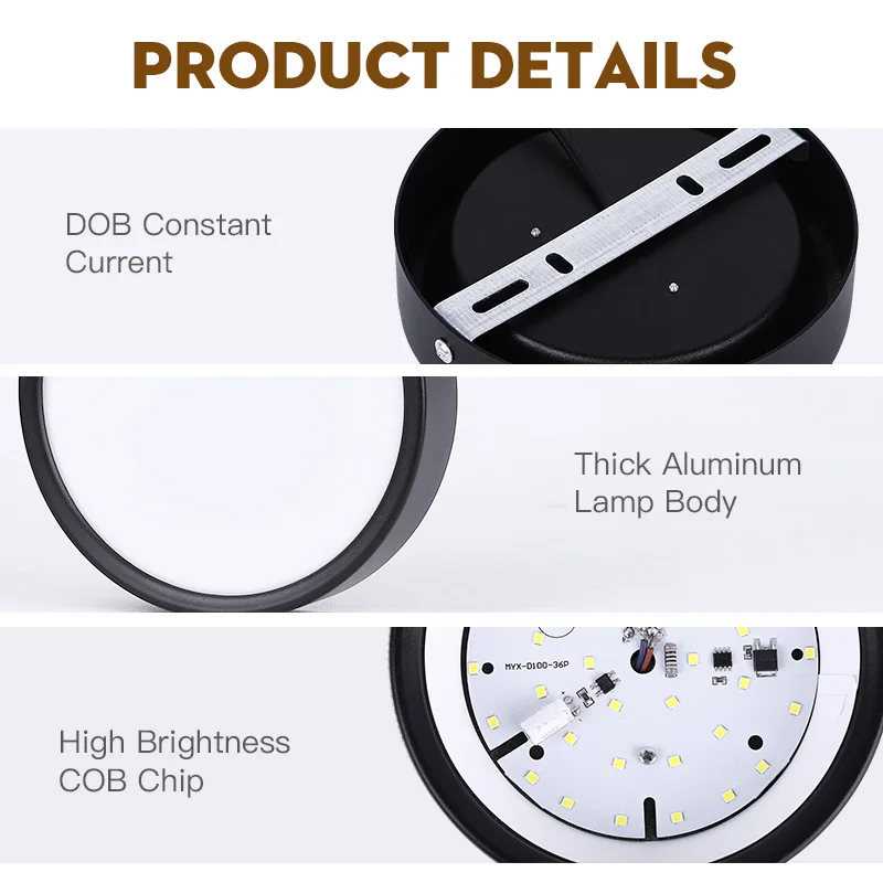 Spot Lumineux LED Circulaire Monté pour le Plafond, Éclairage d'Nik, Luminaire Décoratif de Plafond, Idéal pour une Chambre à Coucher ou une Cuisine