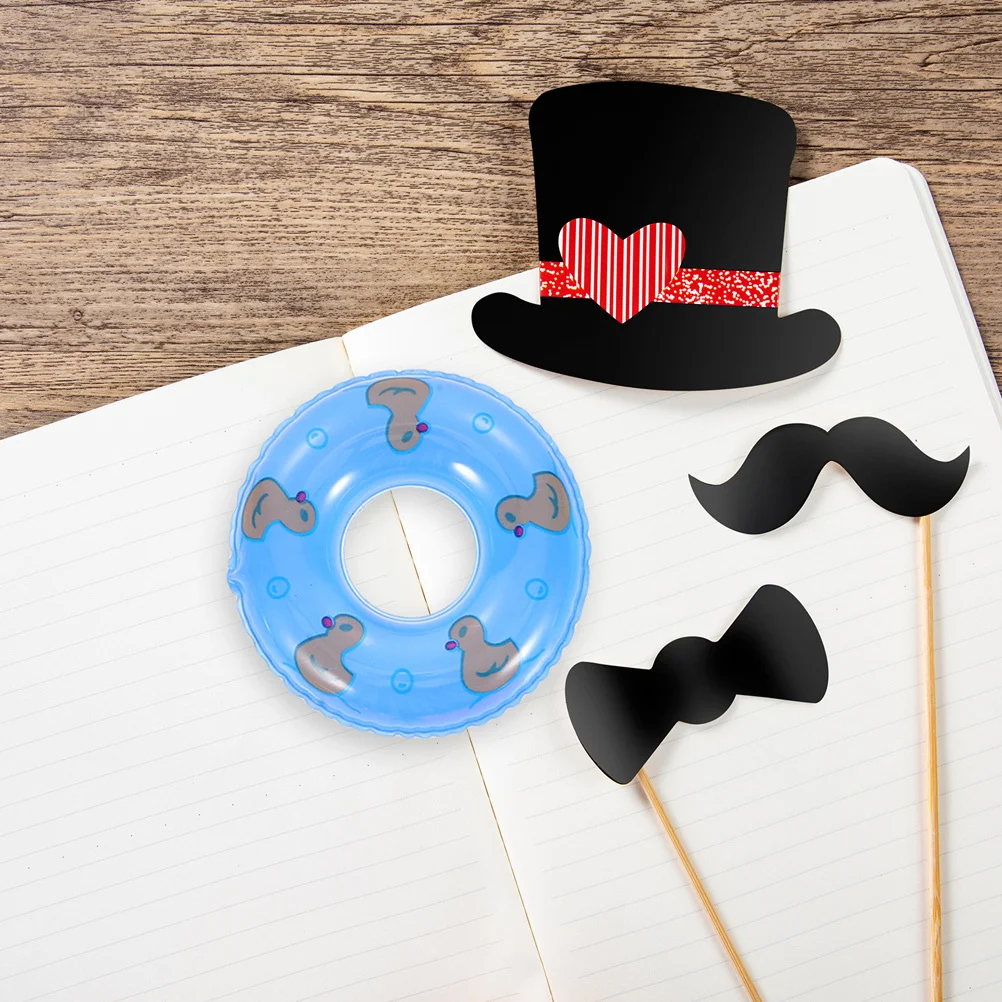 60Pcs Mini Inflatable Swim Rings Pool Float Summer Bath Baby Floating Rings Photography Props Baby Pool Float Tiny Swim Ring