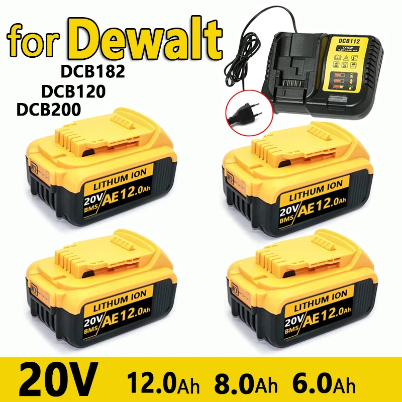 

Новый аккумулятор DCB184 DCB200 для электроинструментов Dewalt 18 в 20 в, перезаряжаемые аксессуары для электрических инструментов, литиевые батареи на замену DCB120