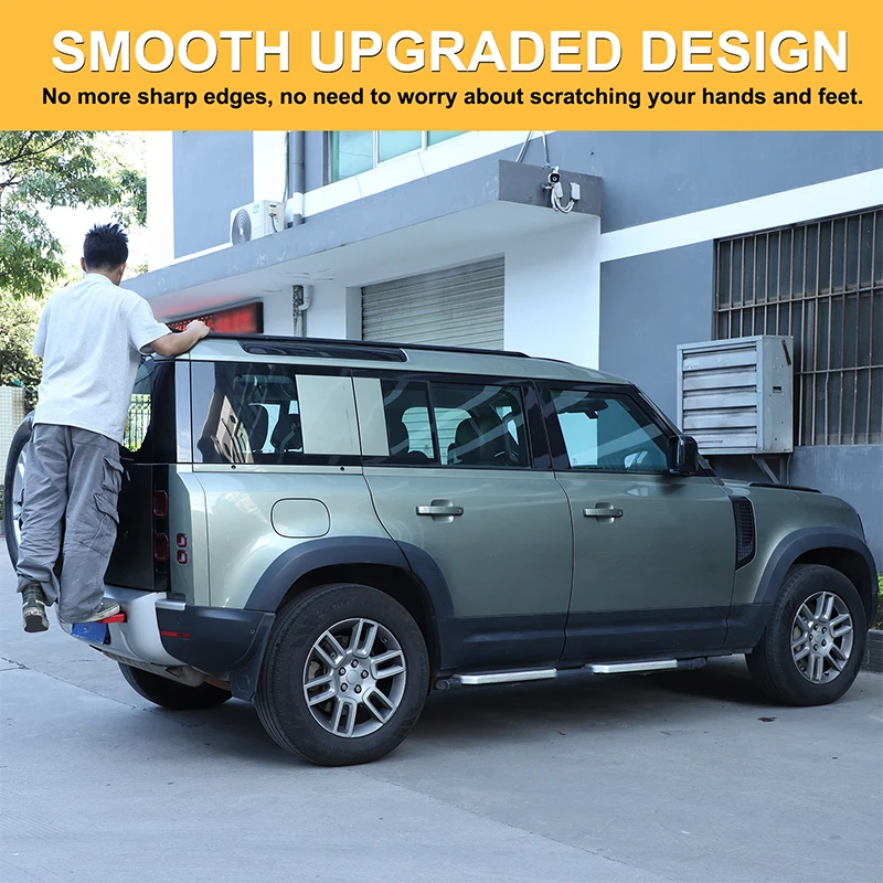 

Для Land Rover Defender 90 110 130 2020-2026: Заднее буксировочное кольцо/педаль из углеродистой стали, черное, аксессуар для буксировочного крюка автомобиля