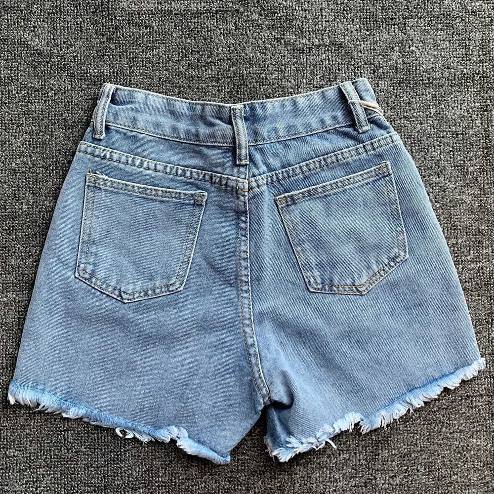 الكورية الصيف Y2K عالية الخصر Jorts الحب على شكل قلب نمط المرأة الدنيم السراويل جينز غير رسمي شيك مستقيم غسلها السراويل الساخنة