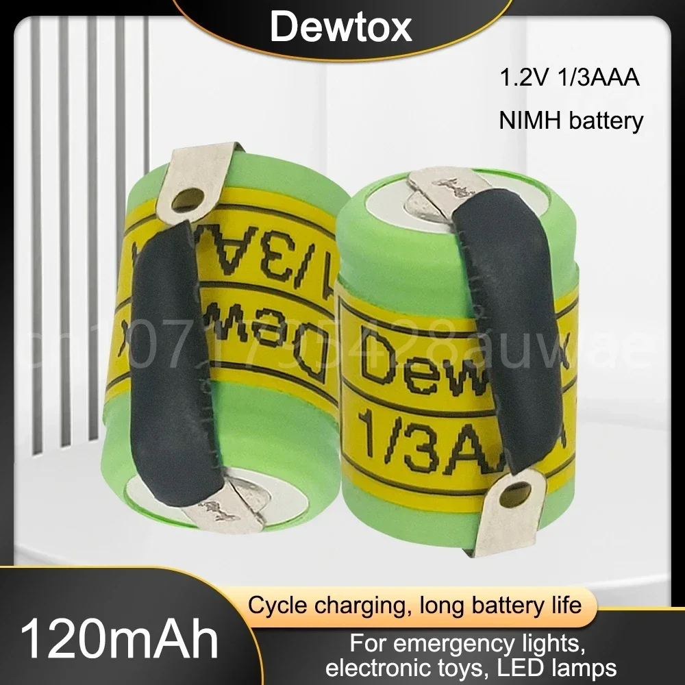 친환경 고성능 Ni-MH 하이드라이드 배터리 면도기, 솔더 풋 포함, 1/3AAA, 120mAh, 1.2V