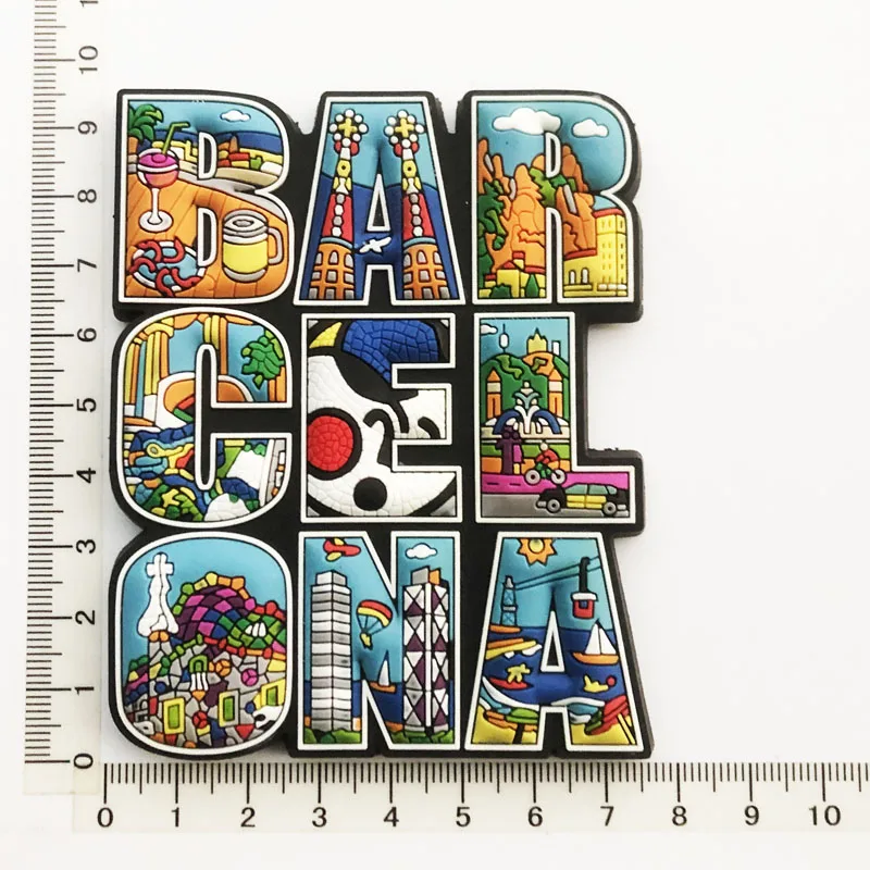 Spanish Barcelona Style Fridge Magnet Gift Decoration Message Sticker Tourism Souvenir