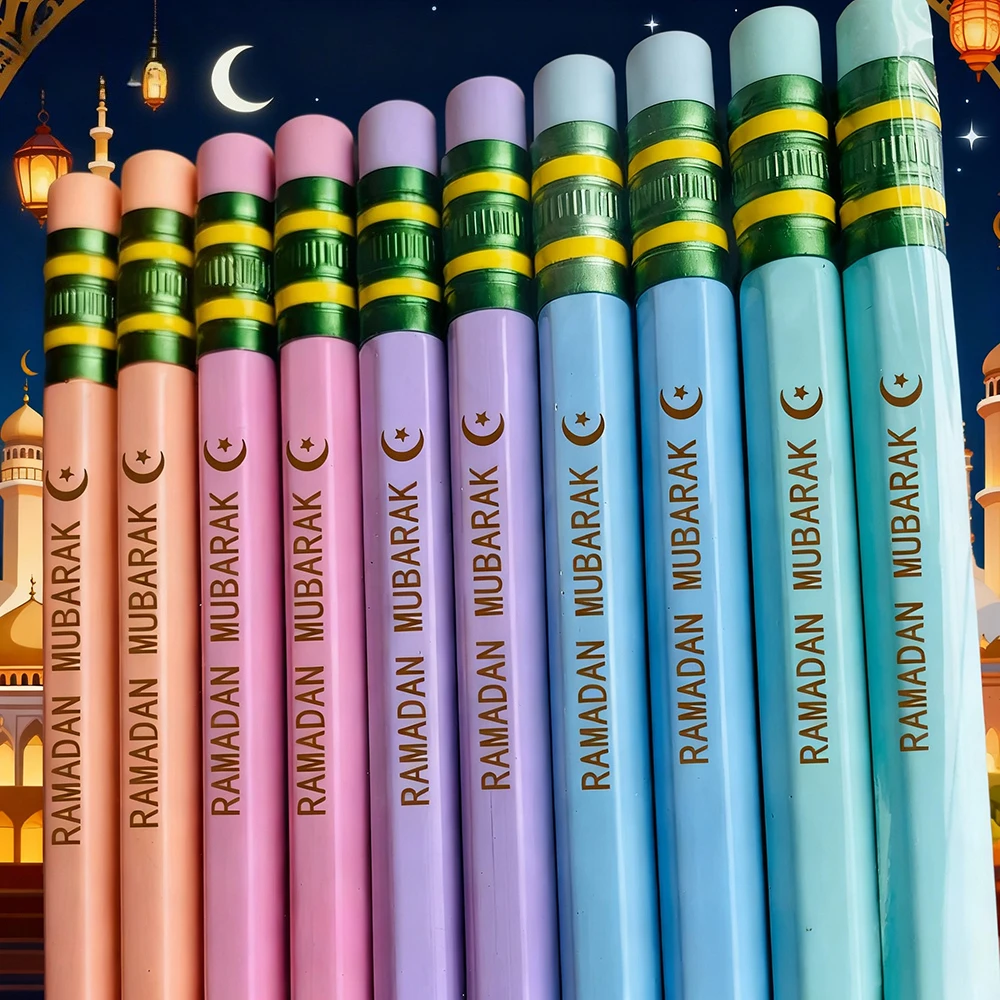 Crayons de gravure Ramadan Mubarak, 10 pièces, cadeau Eid pour enfants garçons filles Eid Mubarak Ramadan, fournitures de décoration, cadeau de vacances islamique