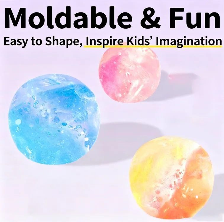 Multiple Series Liquid Crystal Bouncy Slime Toy Kid Safe Mud Stress Relief Color Clay Shape Handmade DIY Handgum Playdough Gifts
