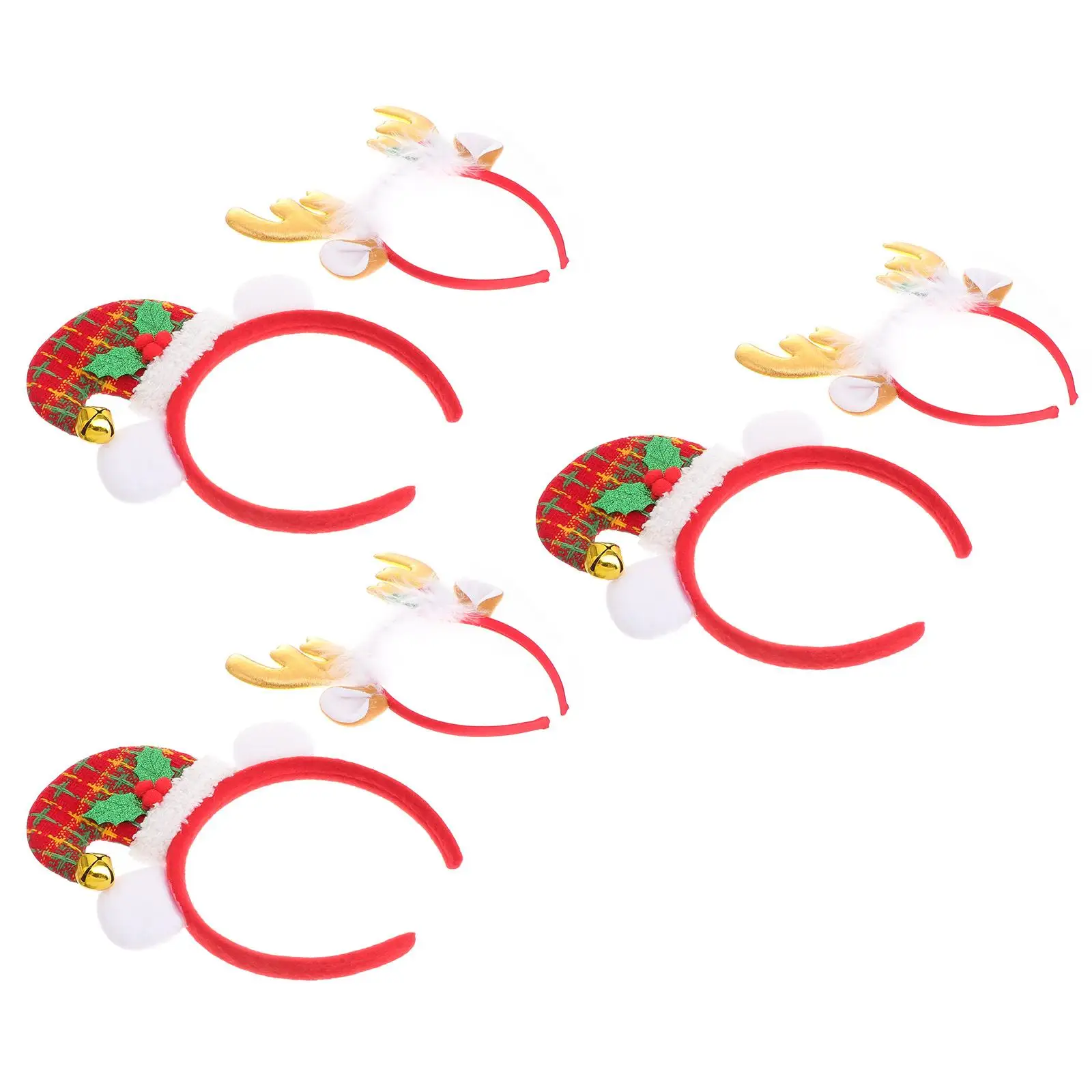 

6 Pcs Headdress Hair Deer Antlers Christmas Headdress Hoop Christmas Hair Hoop Elastic Lightweight Party Gifts