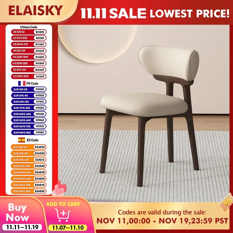 

Modern Sturdy Wood Frame Dining Chairs for Home Office Minimalist Soft Cafe Kitchen Chair Multiple Colors Restaurant Table Chair