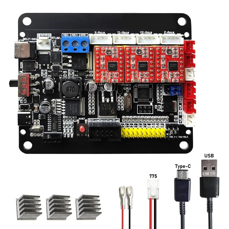 

Control Board 3-Axis Stepper Motor USB Port Driver Board for Laser-Engraver Engraving Controller Router Machine