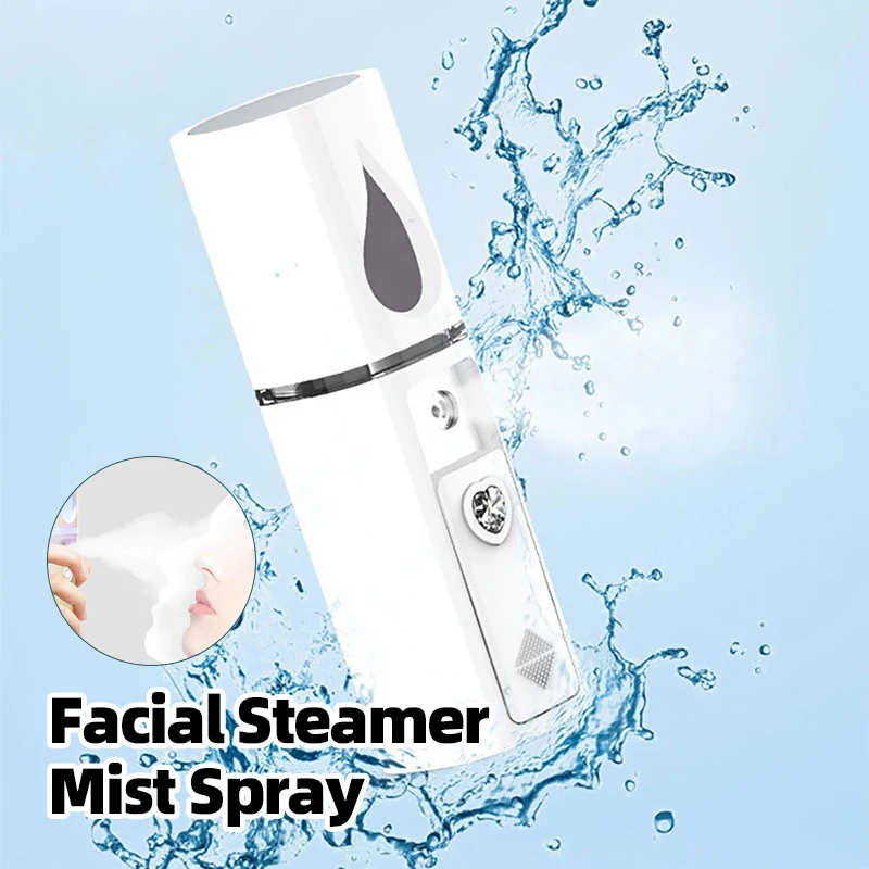 

Nano Mist Sprayer Facial Steamer USB Rechargeable Skin Care Mini Humidifier Cooler Face Moisturizing Hydrating Beauty Nebulizer