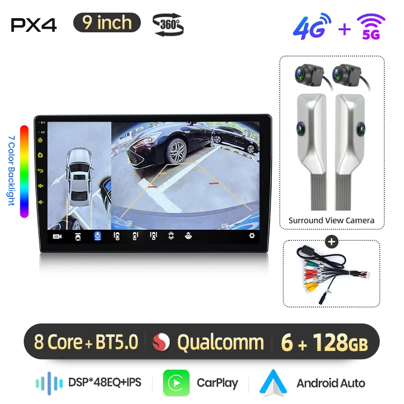 AWESAFE Draadloze CarPlay Android Auto Radio voor Ford Nieuwe Transit 2009 2010-2019 Auto Intelligente Systemen RDS GPS FM BT DSP SWC