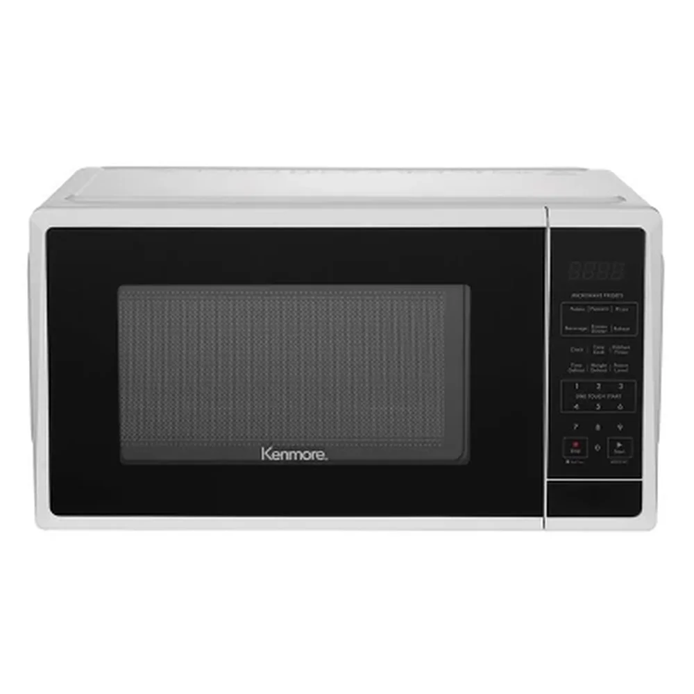 1000W Countertop Microwave 1.1 Cu Ft Child Safety Lock 10 Power Levels Digital Display 6 Cooking Menus Express Cook Defrost