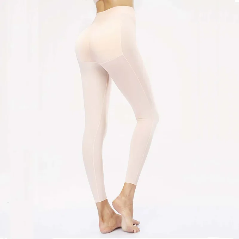 Sponge Pad Panties Butt Lifter Leggings One-piece Fake Butt Women-High Waisted Autumn Winter Tummy Control Warm Yoga Pants