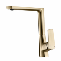 Sell Well New Type Modern Brass Single Handle Brushed Gold Kitchen Sink Faucet