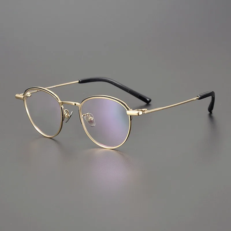 Titanium Japanese Designer S-980T Retro Oval Frame Myopia Eyeglasses for Men Prescription Reading Women Gafas Eyewear Reading