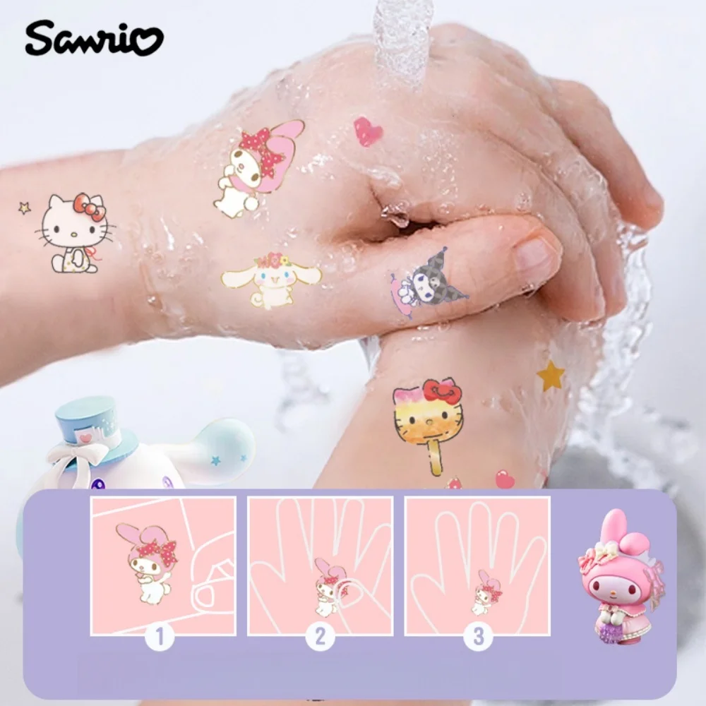 Genuine Sanrio Cartoon Stickers Hello Kitty Kuromi Melody DIY Diary Handbook Laptop Phone Luggage Skateboard Decals Girls Gifts