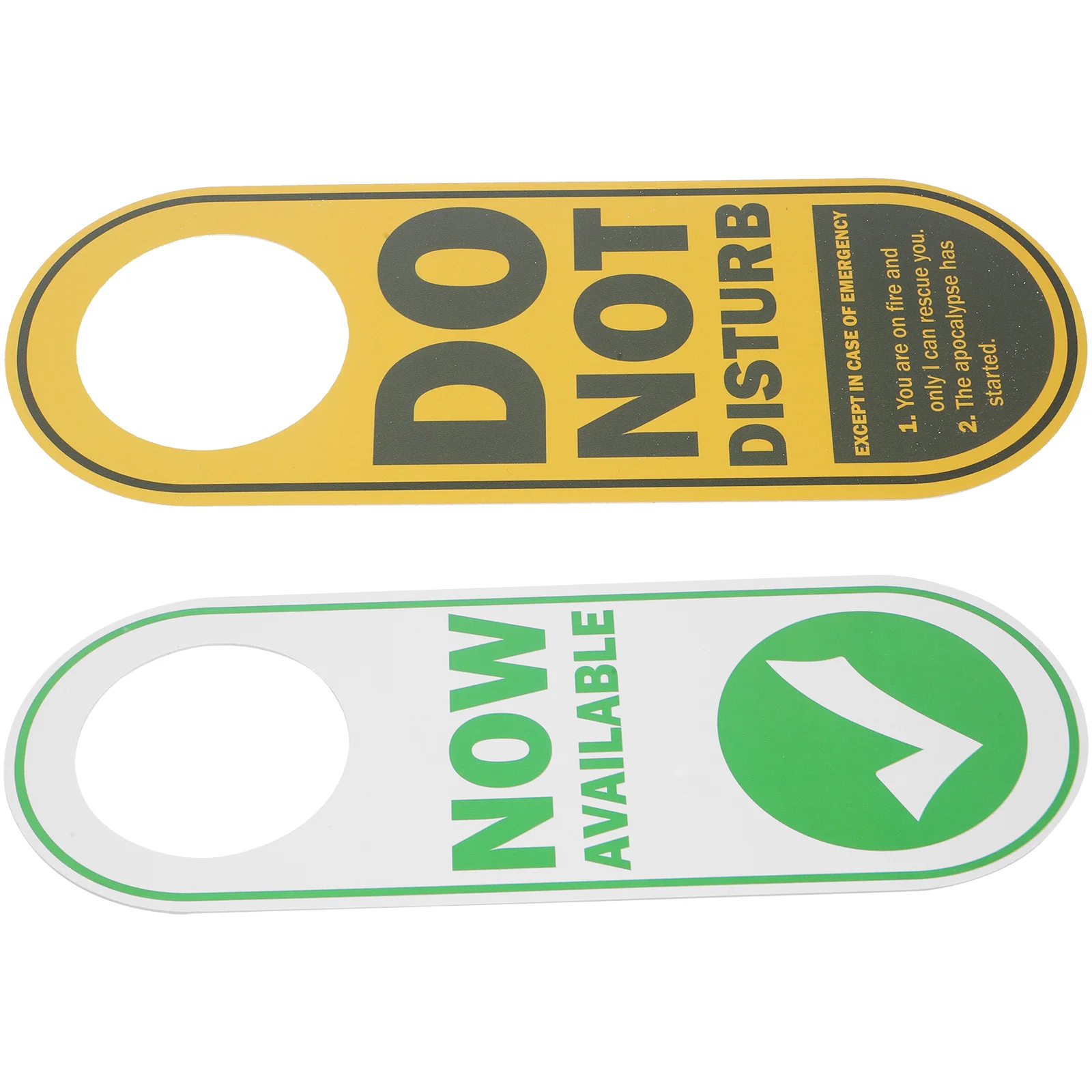 Interesting English Prompt Signs Eye-catching Logo Do Not Disturb for Office Double Sided Door Reminding Tag Pvc Hanging Board