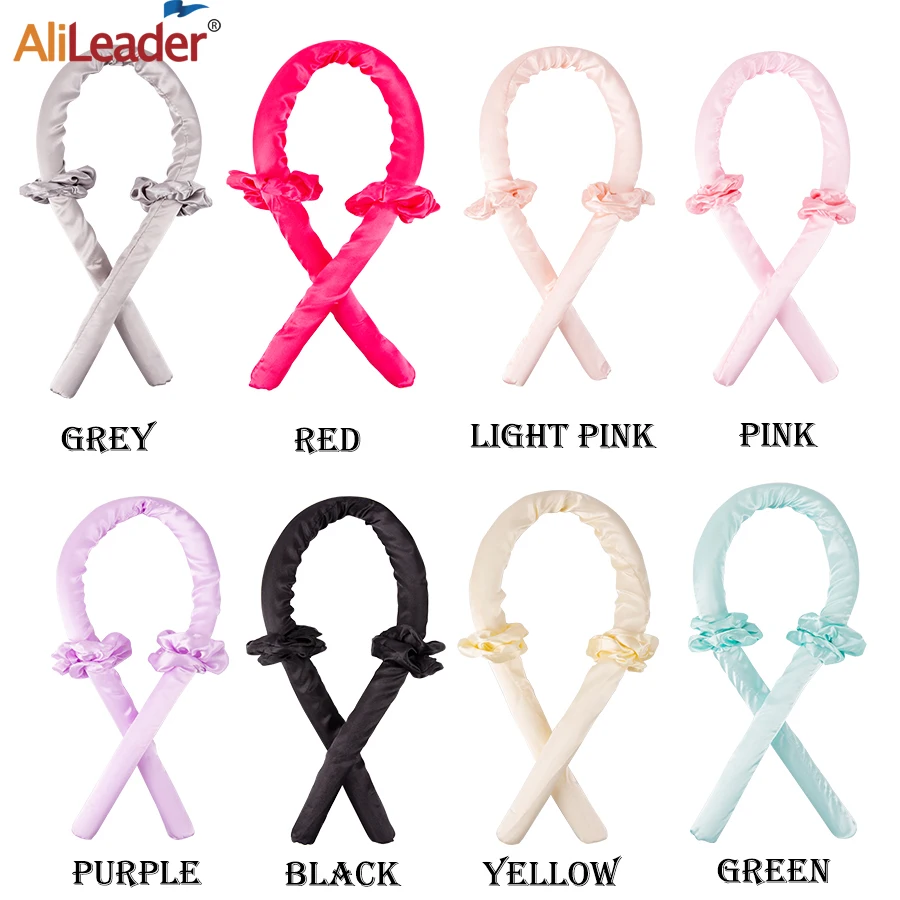 أداة تجعيد الشعر بدون حرارة 100% قضيب تجعيد الحرير بكرو عقال توك قضبان تجعيد للشعر الطويل أو المتوسط