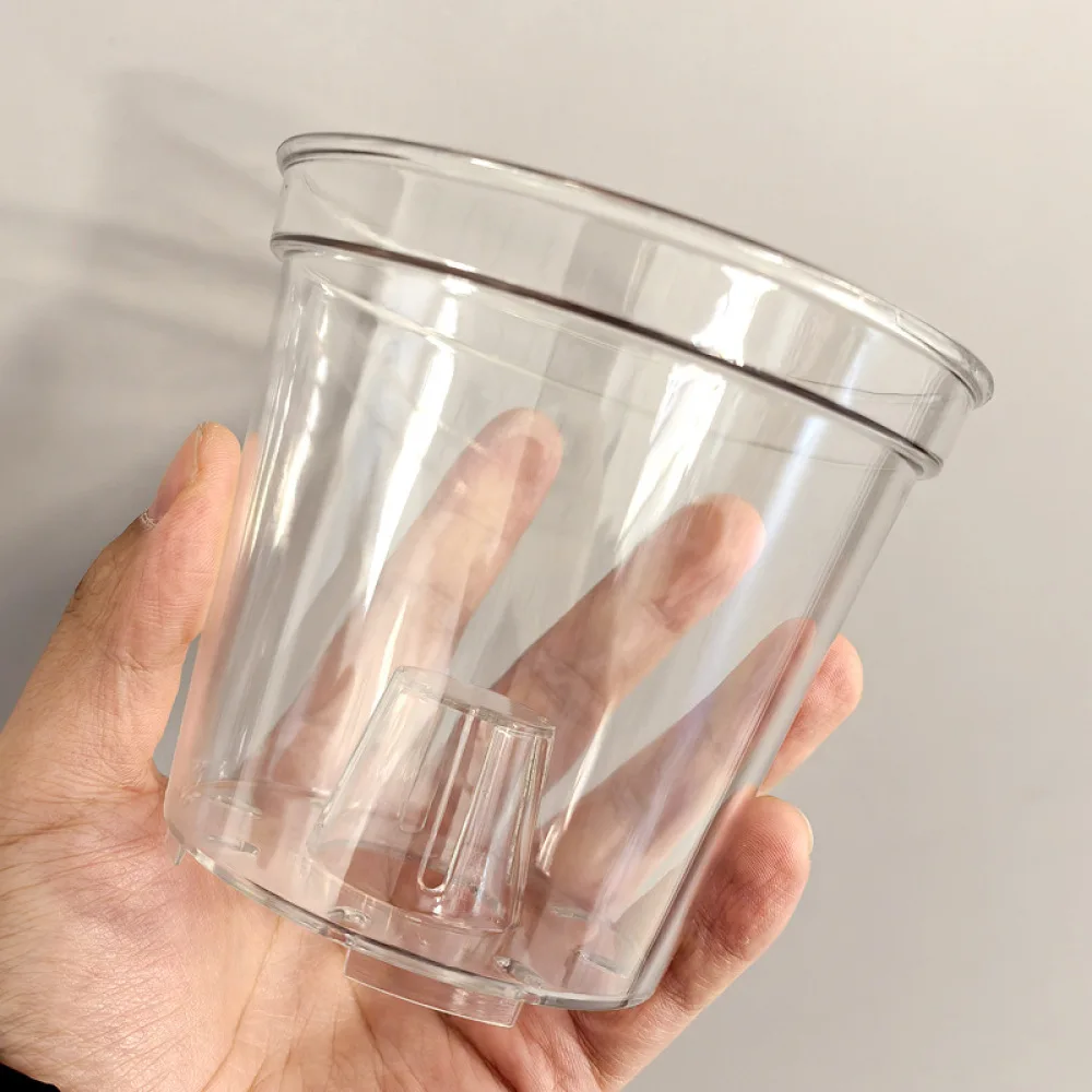 Plastic Orchid Pot Transparent Root Observation Container Breathable Gardening Planter For Phalaenopsis Dendrobium Plants