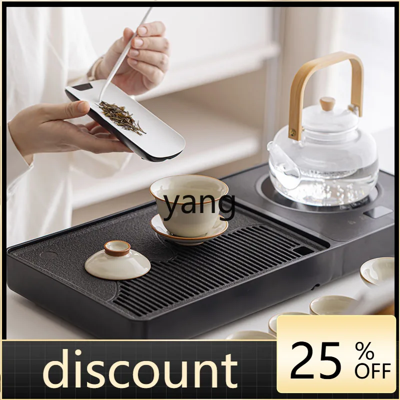 LT glass kettle integrated tea tray household living room kung fu tea set tea table
