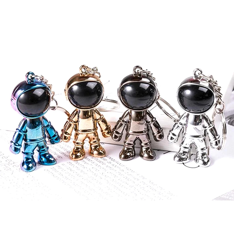 Fashion Astronaut 3D Space Spaceman Keychain Robot Metal Car Key Ring Pendant Creative Universe Aviation Gift For Kid Friends