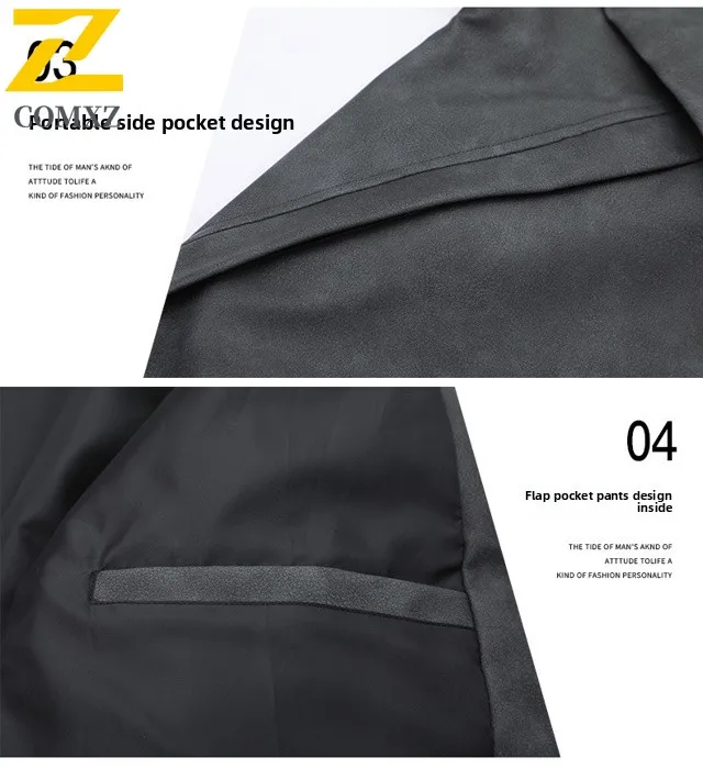 سترة رجالية عادية 2025 جديد بسيط عصري متعدد الاستخدامات يندبروف تنفس الوقوف طوق سترة الأعمال مكتب ملابس رجالية #6