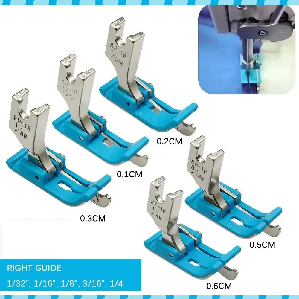 Right Side Guard SP-18 Presser Foot Plastic 1/4 3/16 1/8 1/16 1/32 Embedded Line Foot Sewing Tools Industrial Sewing