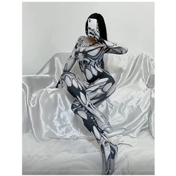 Women Costumes Sexy Underwear Bodysuit Zipper Open Crotch Straight Into The Women Cosplay Costume Anime Jumpsuit Halloween